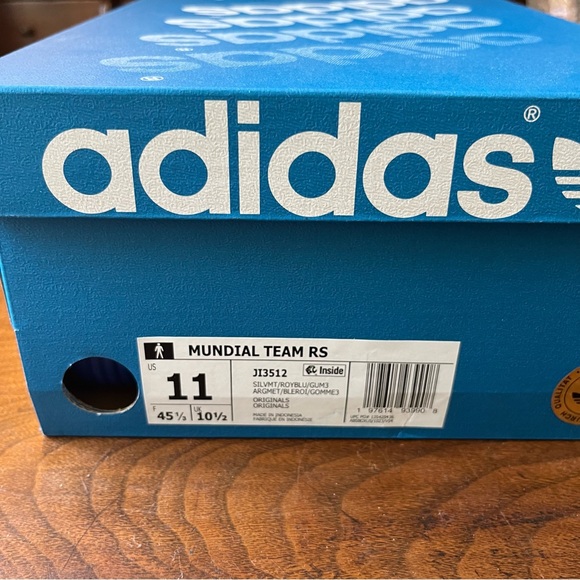 adidas Mundial Team Turf Soccer Cleats - Men's  11 / silver / blue / gum - Picture 6 of 6